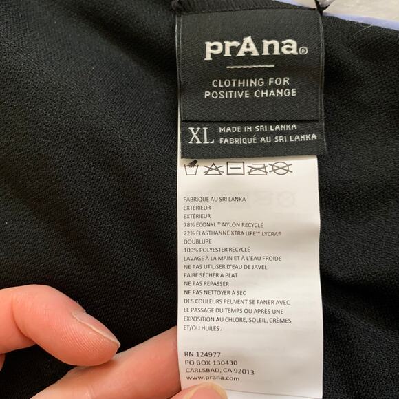 Prana NWT Innix Black Moderate Coverage Reversible Bikini Bottom XL - Picture 6 of 10